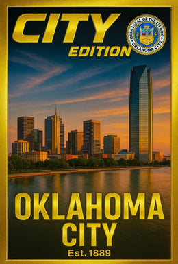 Oklahoma City Skyline Nostalgia Cultural or Heritage Poster PosterGoat
