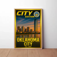 Oklahoma City Skyline Nostalgia Cultural or Heritage Poster PosterGoat