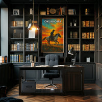 Oklahoma Cowboy Western Adventure Heritage Poster PosterGoat