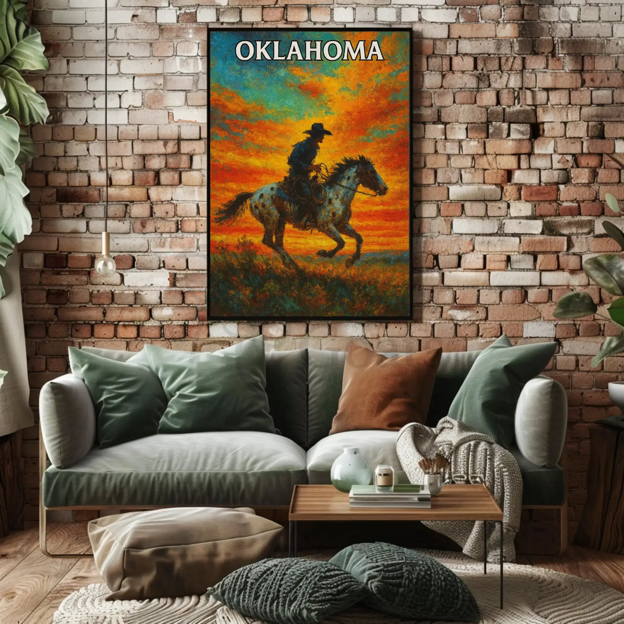 Oklahoma Cowboy Western Adventure Heritage Poster PosterGoat