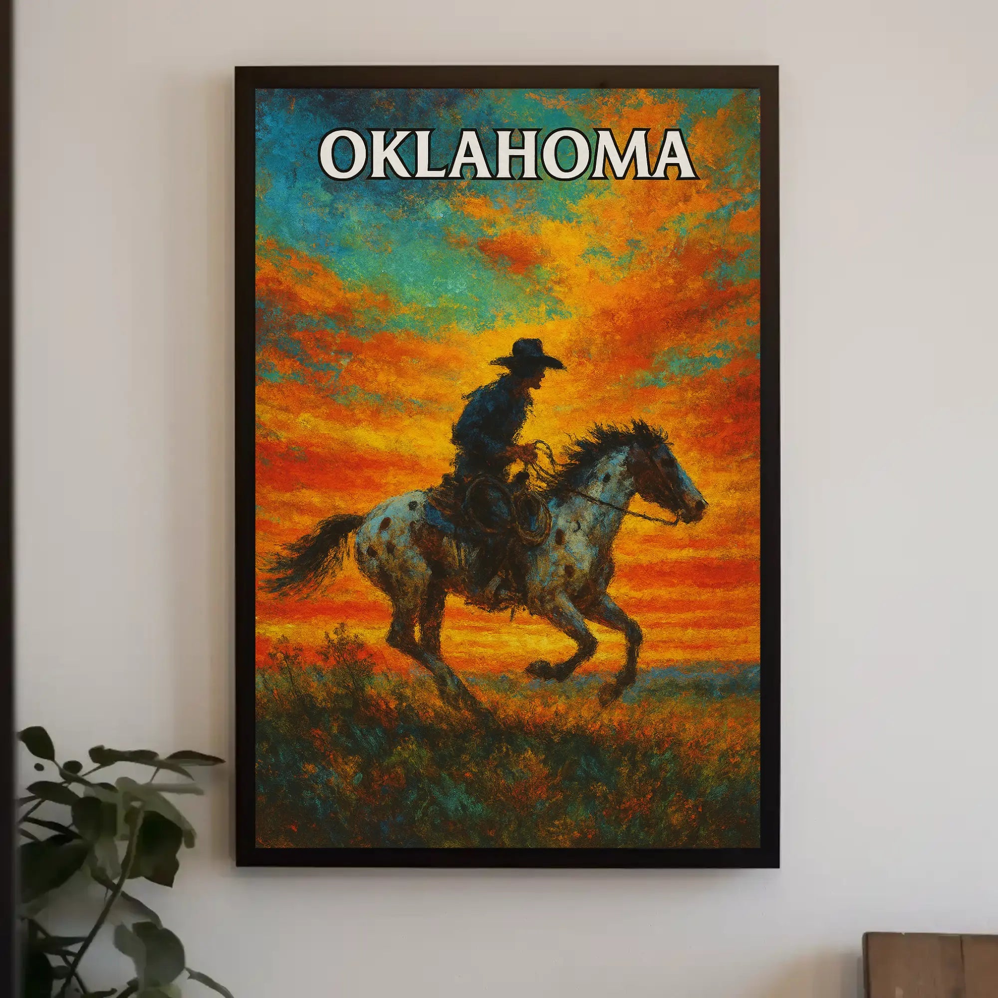 Oklahoma Cowboy Western Adventure Heritage Poster PosterGoat