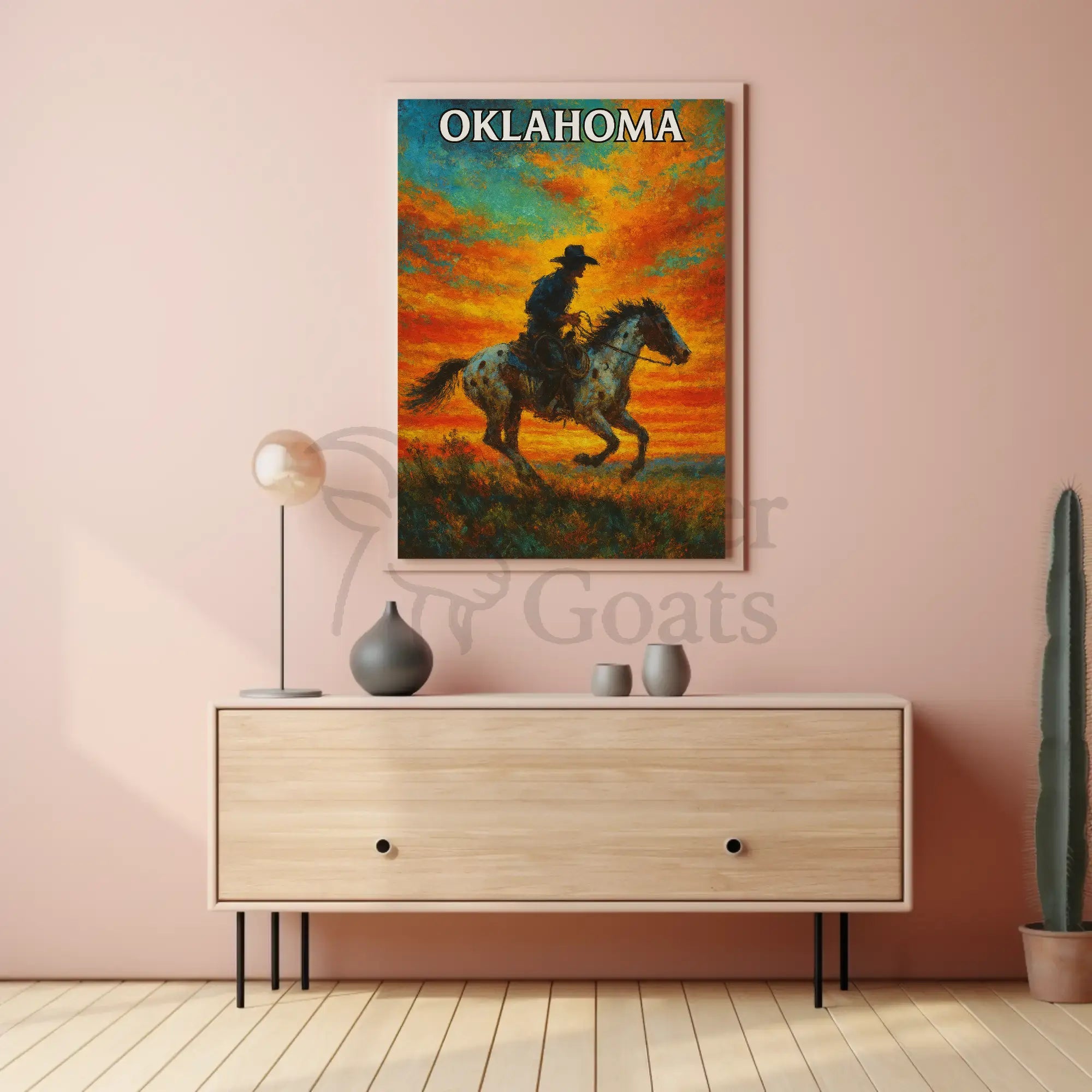 Oklahoma Cowboy Western Adventure Heritage Poster PosterGoat