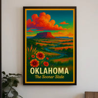 Oklahoma Scenic Vista Mid-Century Travel Poster PosterGoat