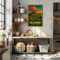 Oklahoma Scenic Vista Mid-Century Travel Poster PosterGoat