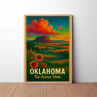 Oklahoma Scenic Vista Mid-Century Travel Poster PosterGoat