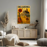 Oklahoma State Pride Vintage Cultural Heritage Poster PosterGoat