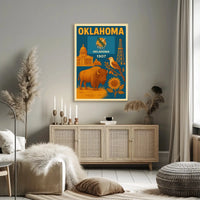 Oklahoma Statehood 1907 Vintage Poster Celebrating Heritage and Culture PosterGoat