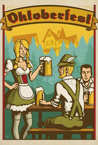 Oktoberfest Celebration Vintage German Art Cultural Poster PosterGoat