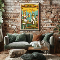 Oktoberfest Celebration Vintage German Art Cultural Poster PosterGoat
