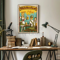 Oktoberfest Celebration Vintage German Art Cultural Poster PosterGoat