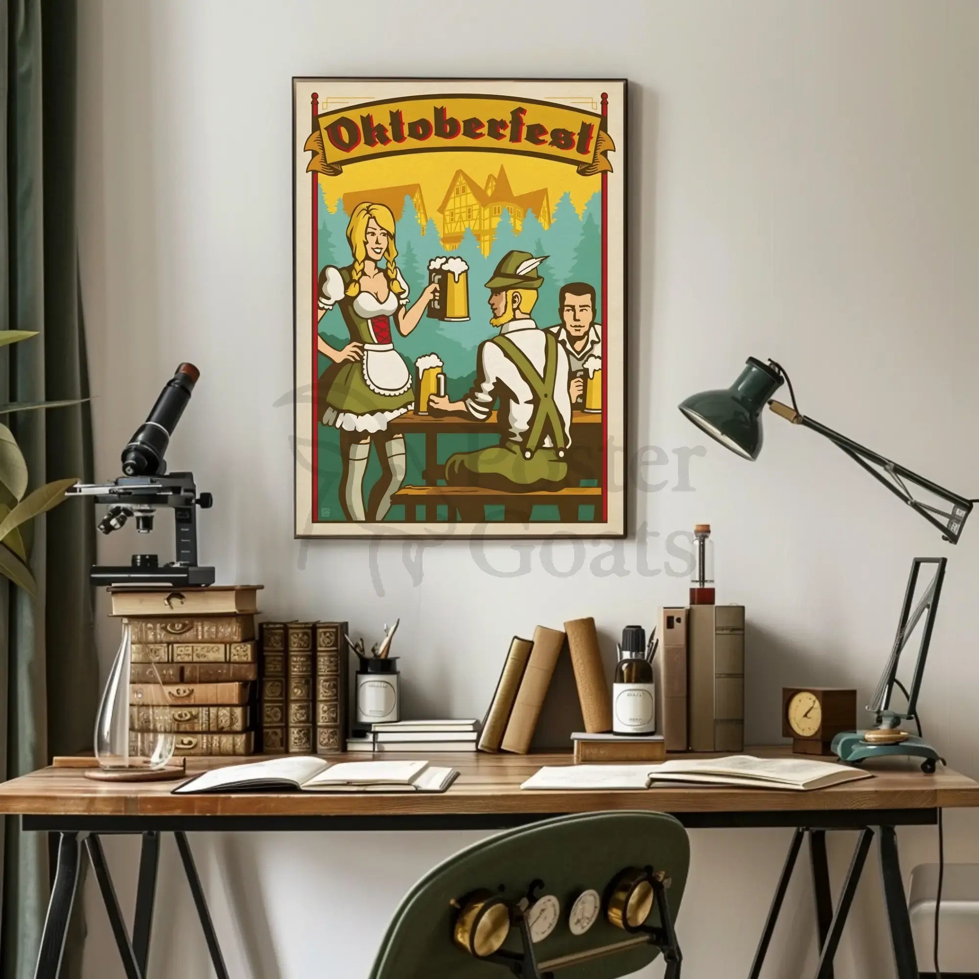 Oktoberfest Celebration Vintage German Art Cultural Poster PosterGoat