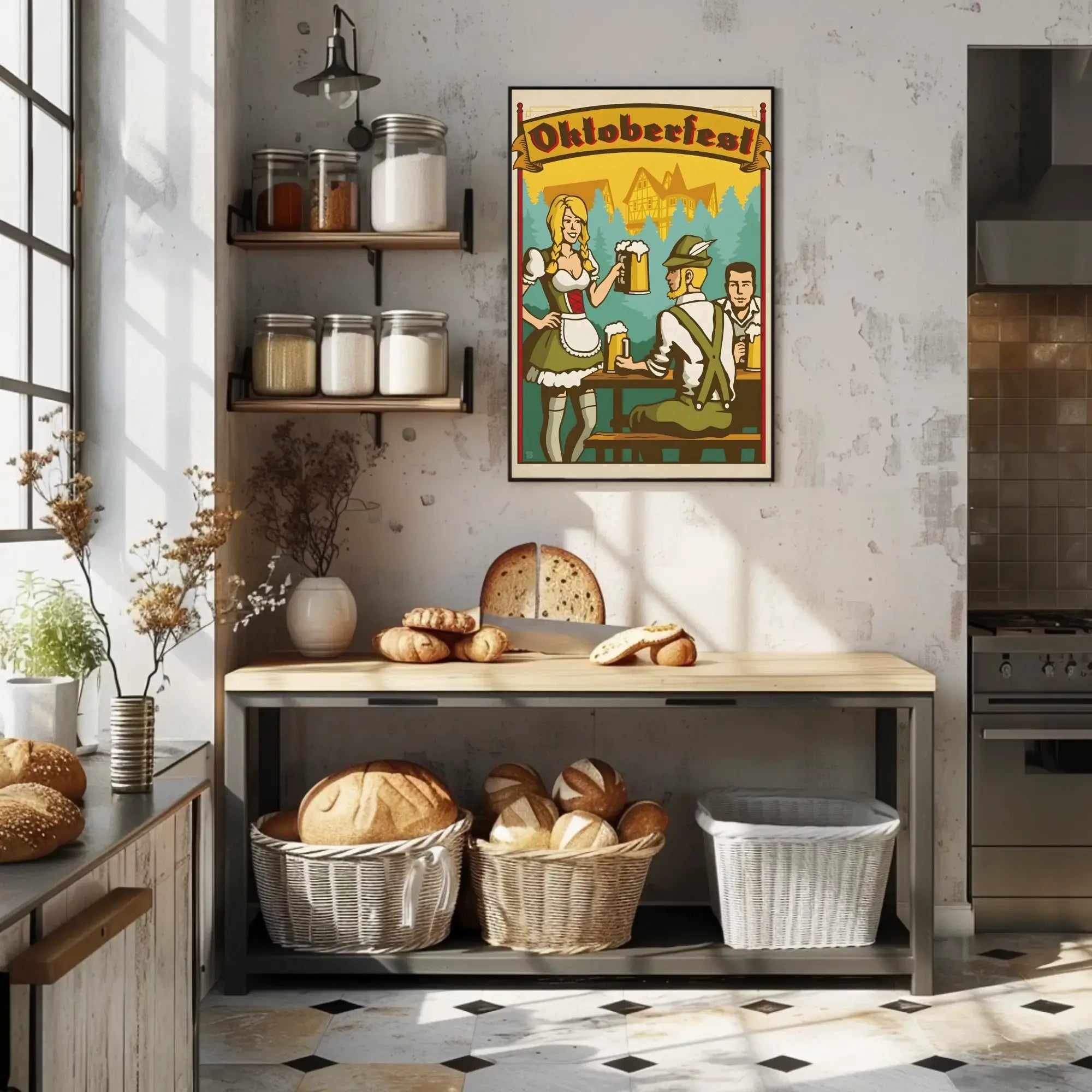 Oktoberfest Celebration Vintage German Art Cultural Poster PosterGoat