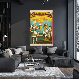 Oktoberfest Celebration Vintage German Art Cultural Poster PosterGoat