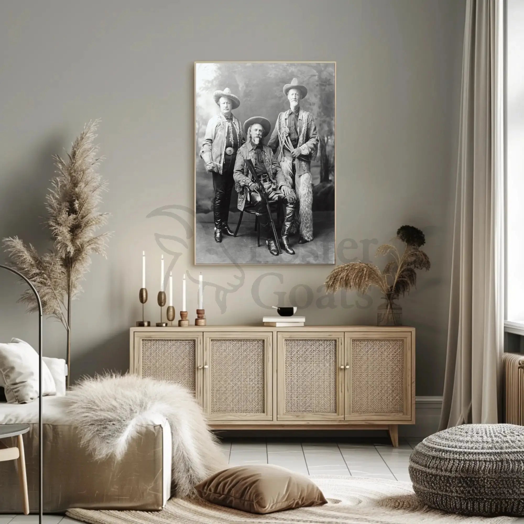 Old West Cowboy Trio Heritage Poster Wall Art Decor PosterGoat