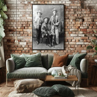 Old West Cowboy Trio Heritage Poster Wall Art Decor PosterGoat