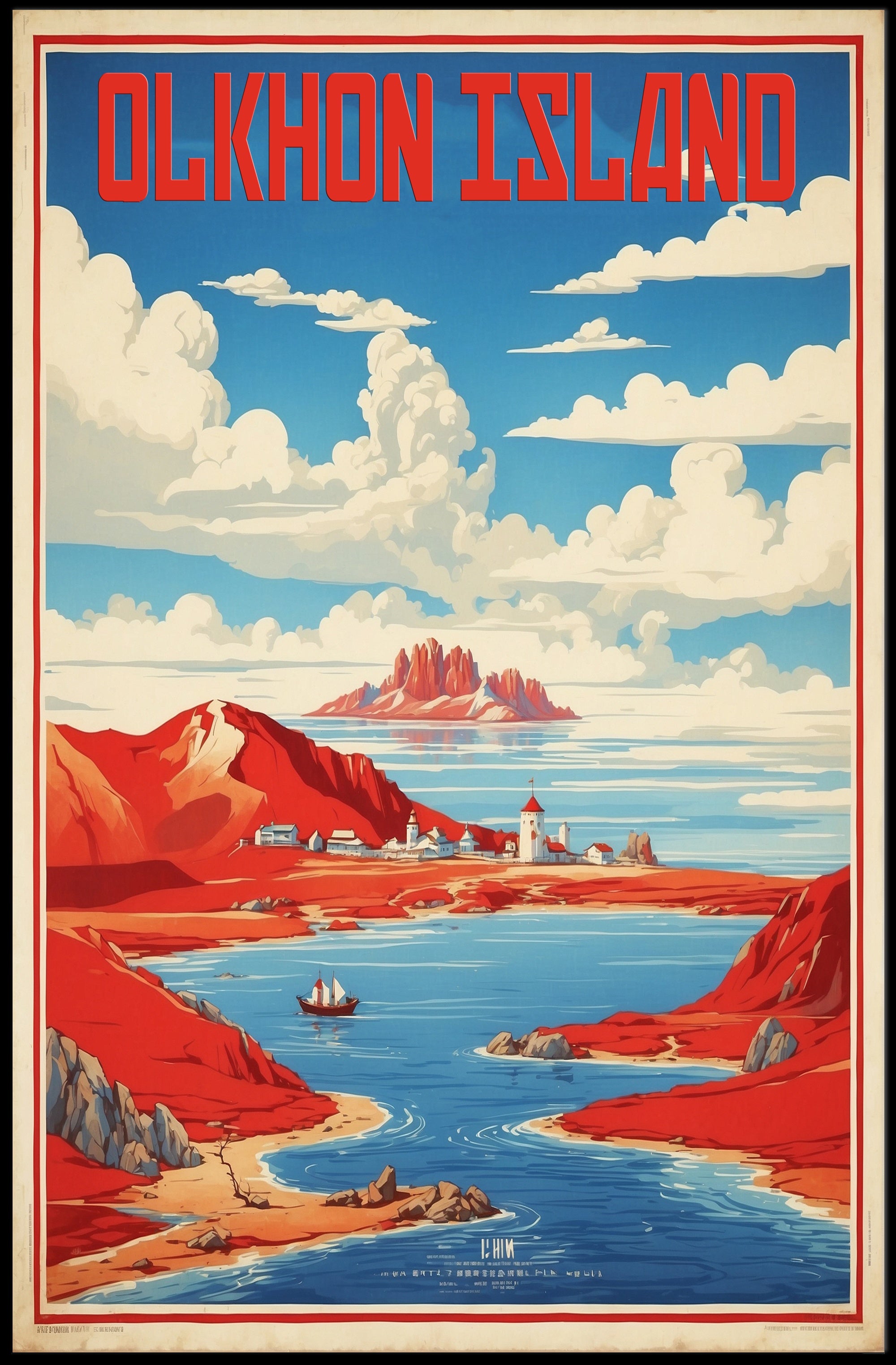 Olkhon Island Scenic Travel Poster PosterGoat
