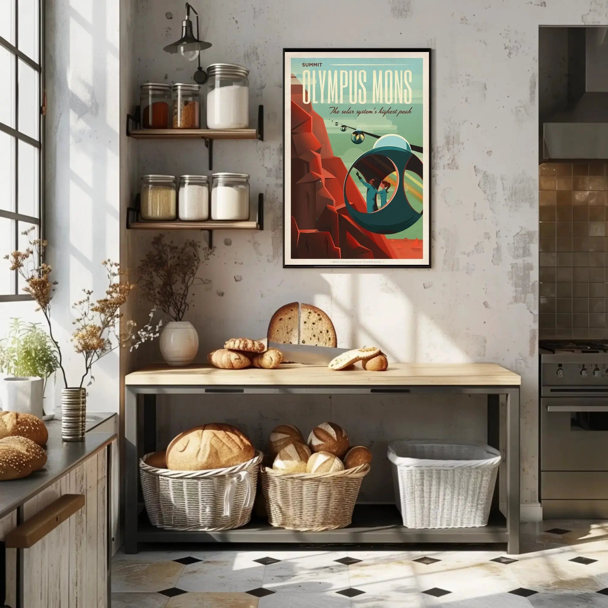 Olympus Mons Space Tourism Adventure Poster PosterGoat
