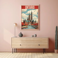 Ontario Parliament Scenic View Vintage Travel Poster PosterGoat