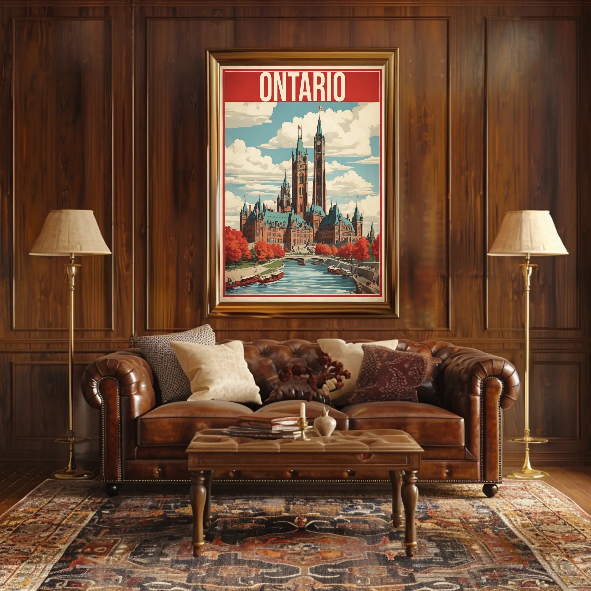 Ontario Parliament Scenic View Vintage Travel Poster PosterGoat