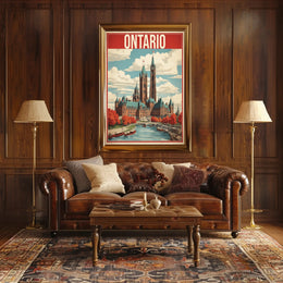 Ontario Parliament Scenic View Vintage Travel Poster PosterGoat