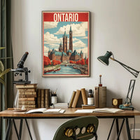 Ontario Parliament Scenic View Vintage Travel Poster PosterGoat