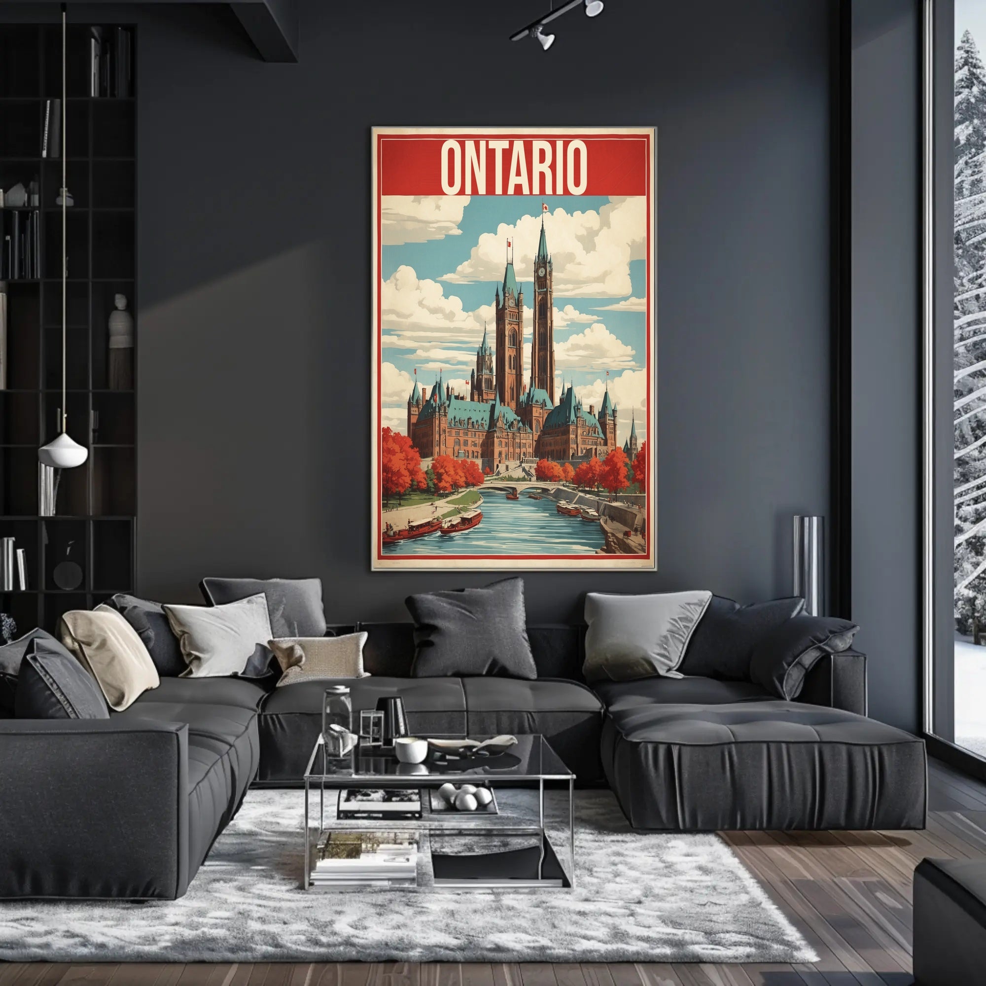 Ontario Parliament Scenic View Vintage Travel Poster PosterGoat