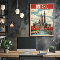 Ontario Parliament Scenic View Vintage Travel Poster PosterGoat
