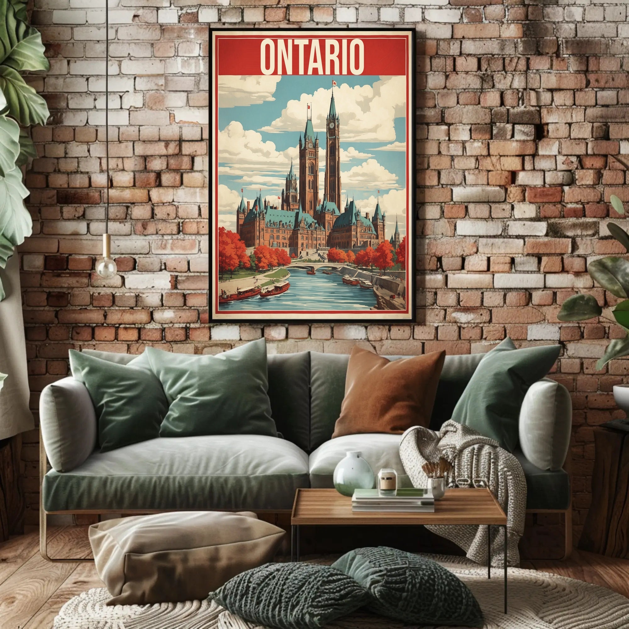Ontario Parliament Scenic View Vintage Travel Poster PosterGoat