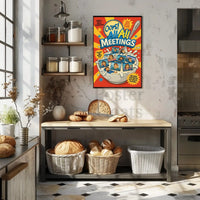 Oops! All Meetings Humorous Pop Culture Poster PosterGoat