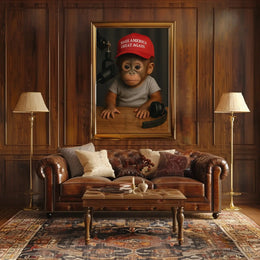 Orangutan Satire Political Humor Modern Satirical Poster PosterGoat