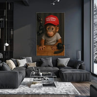 Orangutan Satire Political Humor Modern Satirical Poster PosterGoat