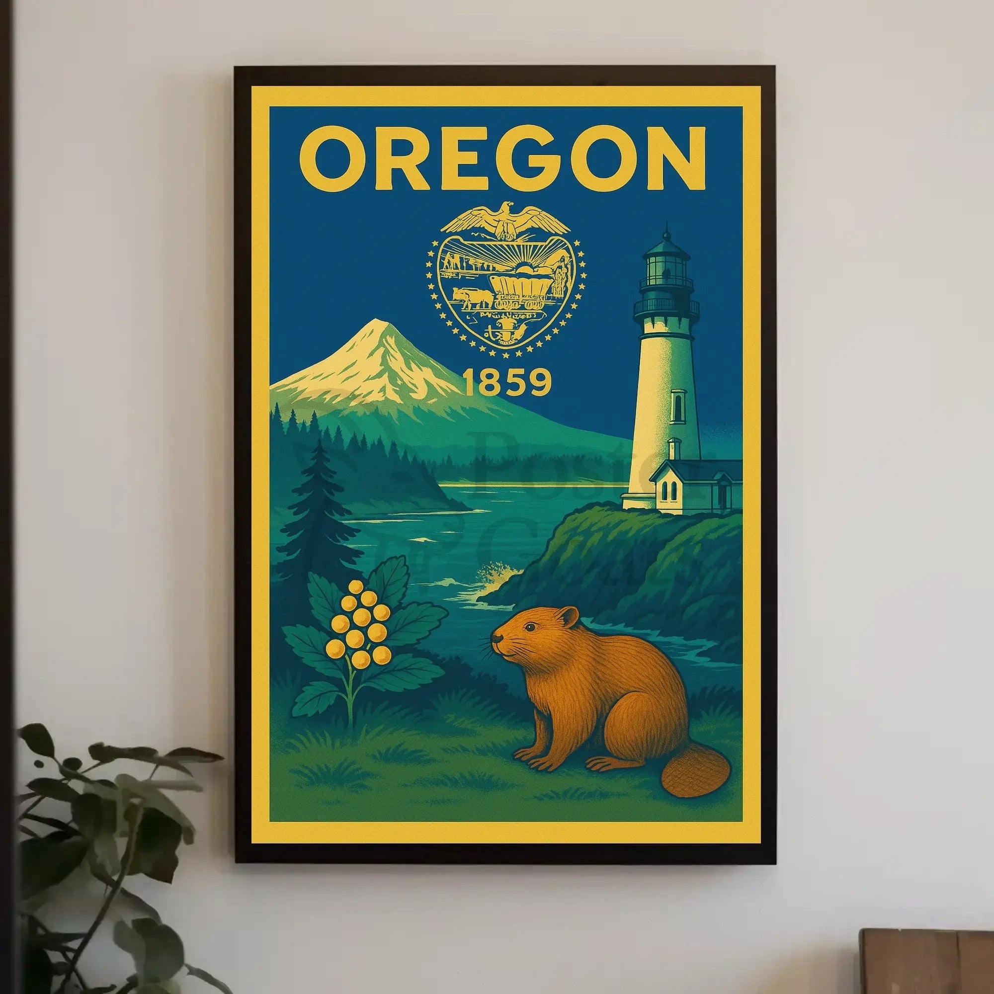 Oregon Classic Poster Celebrating Natural Beauty and History PosterGoat
