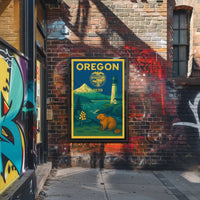 Oregon Classic Poster Celebrating Natural Beauty and History PosterGoat