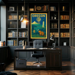 Oregon Classic Poster Celebrating Natural Beauty and History PosterGoat