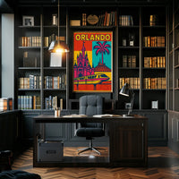 Orlando Retro Pop-Art Travel Poster PosterGoat