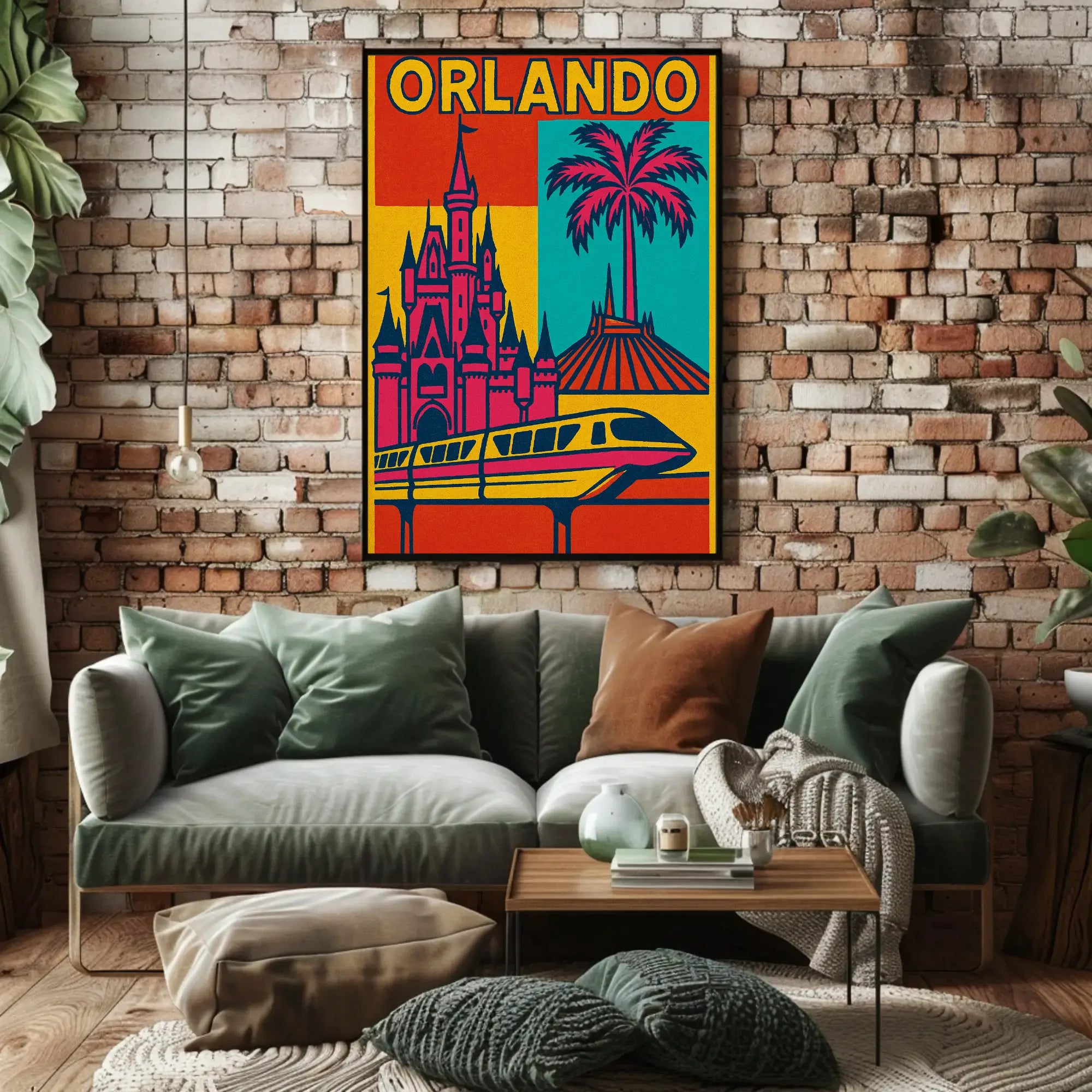 Orlando Retro Pop-Art Travel Poster PosterGoat