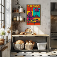 Orlando Retro Pop-Art Travel Poster PosterGoat