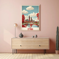 Ottawa Autumn Parliament Vintage Travel Poster PosterGoat