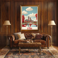 Ottawa Autumn Parliament Vintage Travel Poster PosterGoat