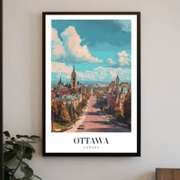 Ottawa Cityscape Vibrant Autumn View Travel Poster PosterGoat