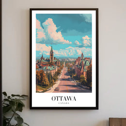 Ottawa Cityscape Vibrant Autumn View Travel Poster PosterGoat
