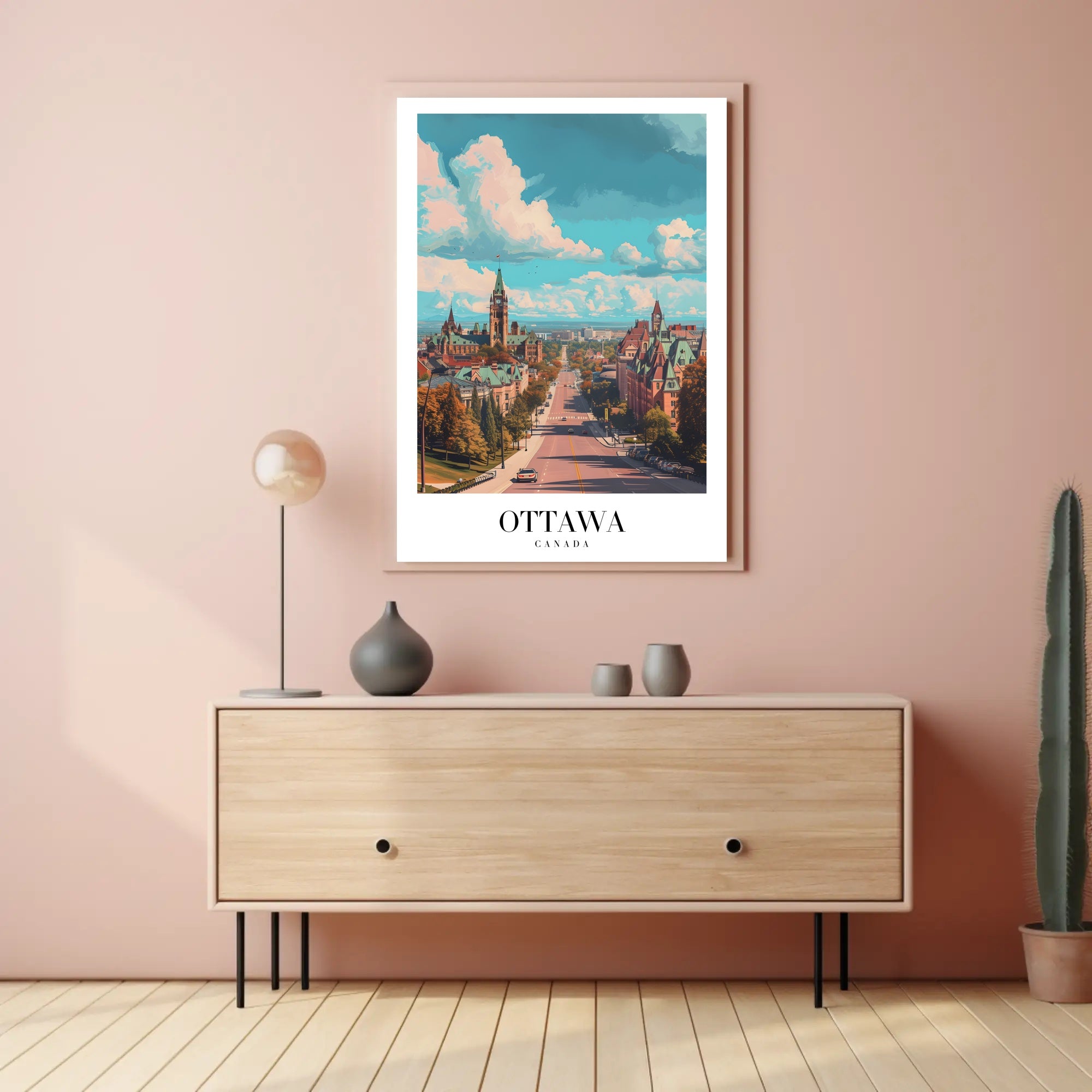 Ottawa Cityscape Vibrant Autumn View Travel Poster PosterGoat