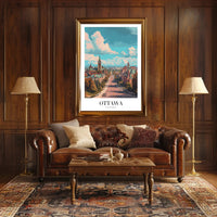 Ottawa Cityscape Vibrant Autumn View Travel Poster PosterGoat