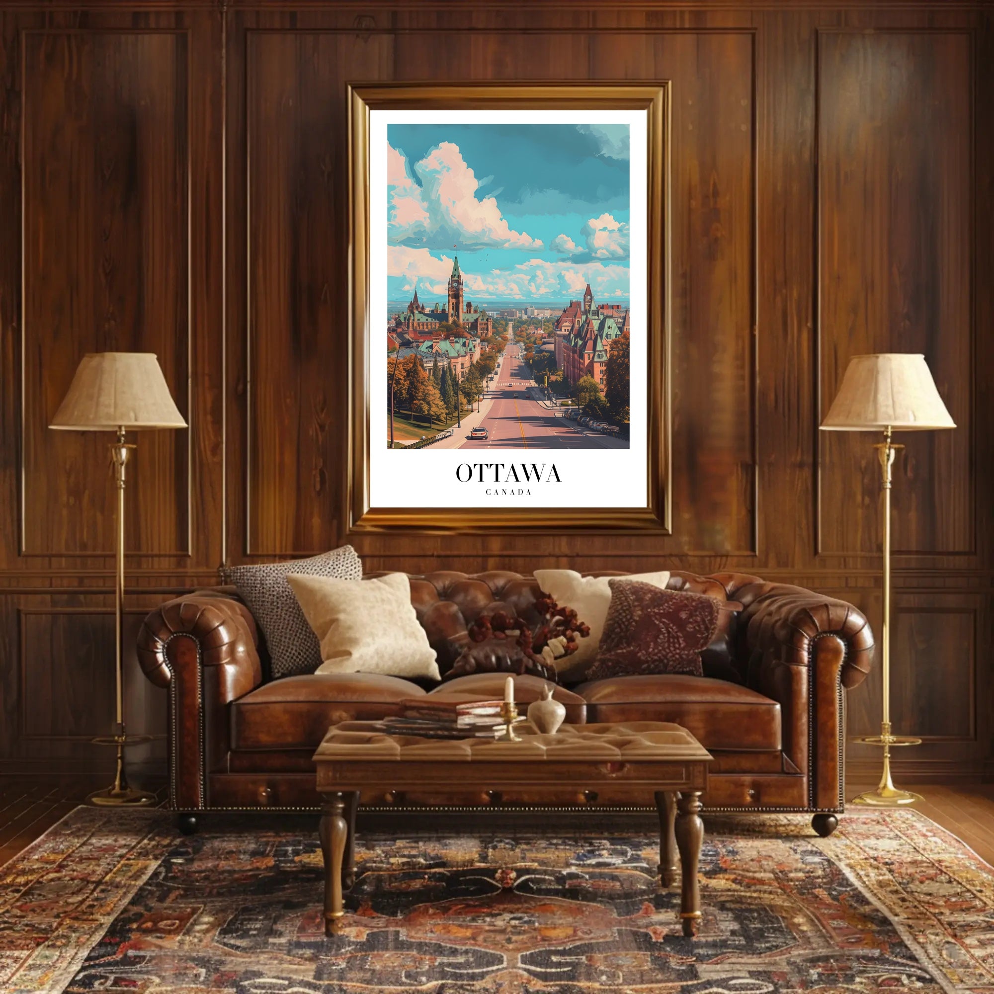 Ottawa Cityscape Vibrant Autumn View Travel Poster PosterGoat