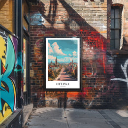 Ottawa Cityscape Vibrant Autumn View Travel Poster PosterGoat