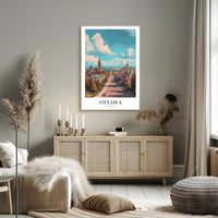 Ottawa Cityscape Vibrant Autumn View Travel Poster PosterGoat