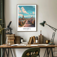Ottawa Cityscape Vibrant Autumn View Travel Poster PosterGoat