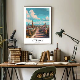 Ottawa Cityscape Vibrant Autumn View Travel Poster PosterGoat