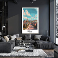 Ottawa Cityscape Vibrant Autumn View Travel Poster PosterGoat