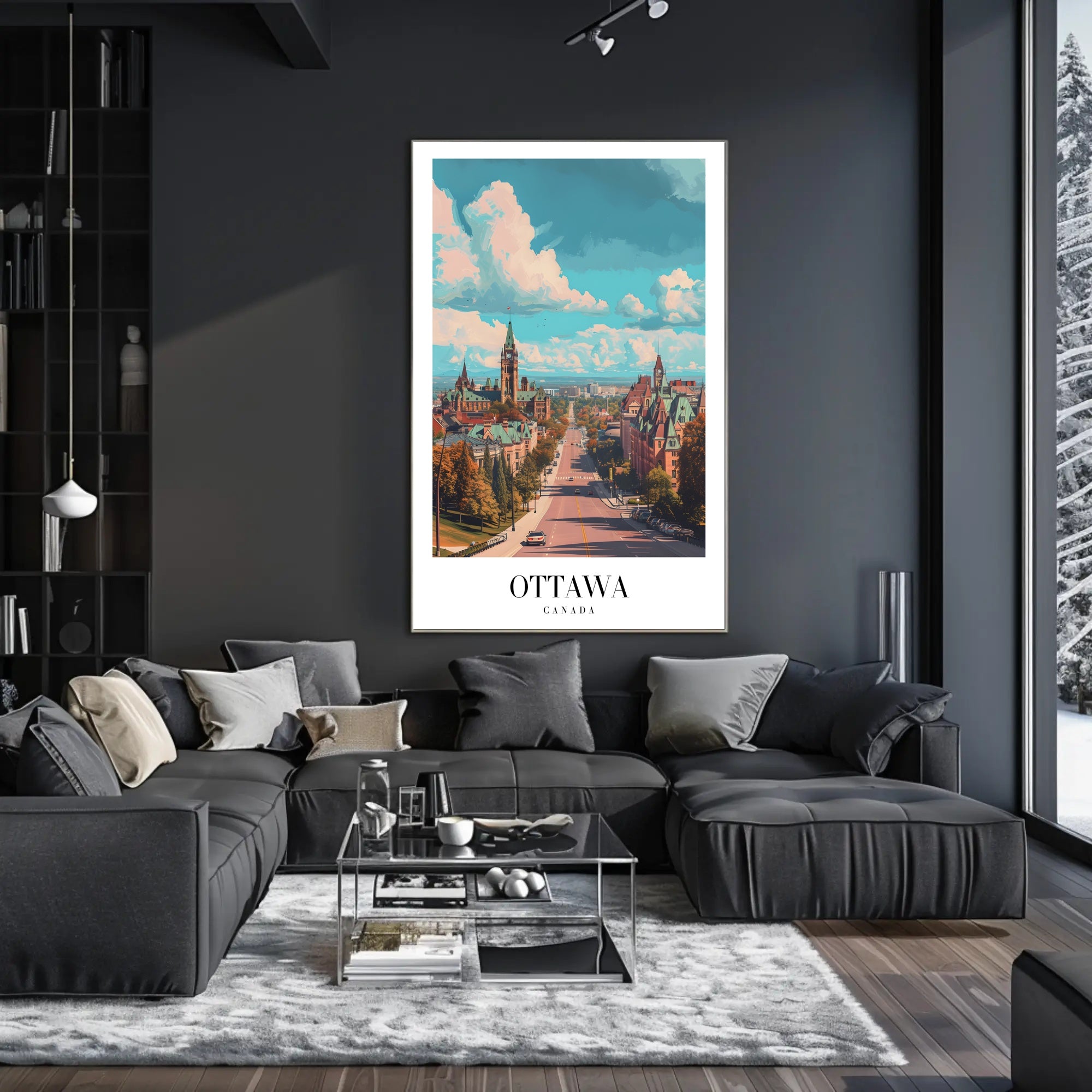 Ottawa Cityscape Vibrant Autumn View Travel Poster PosterGoat